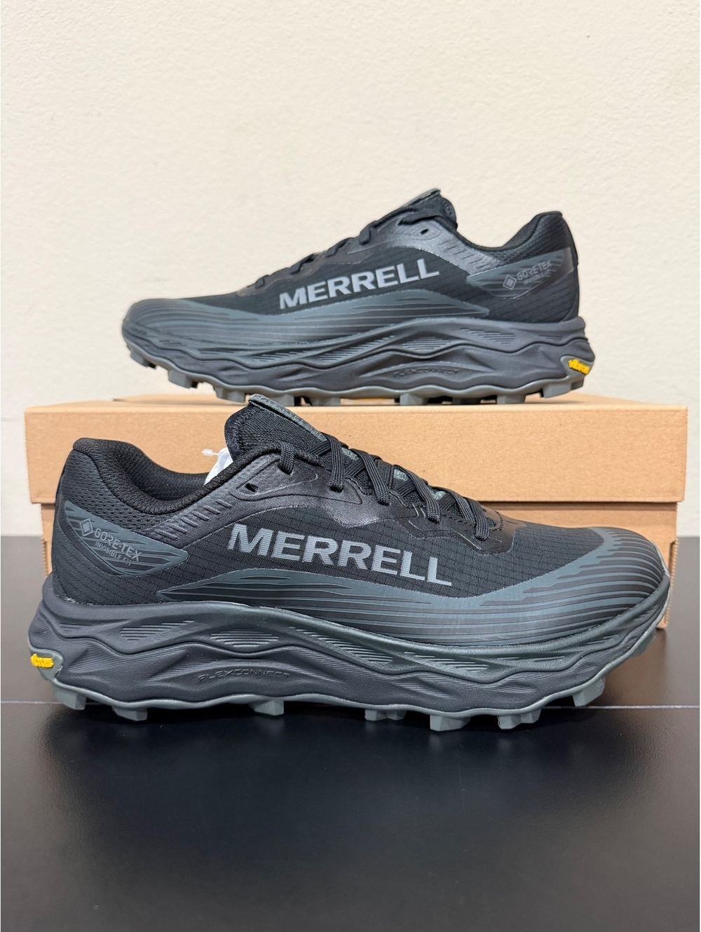 Size 10.5 - Merrell Agility Peak 6 GORE-TEX Trail Running Wide “Black”